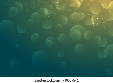 Abstract green bokeh background