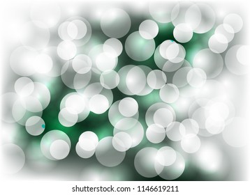 Abstract green bokeh blurred background. Vector design