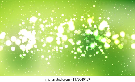 Abstract Green Bokeh Defocused Lights Background Vector Image