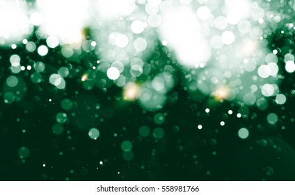 Abstract Green Bokeh effect background. Vector illustration.