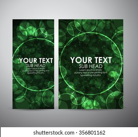 Abstract green bokeh. Graphic resources design template or roll up. 