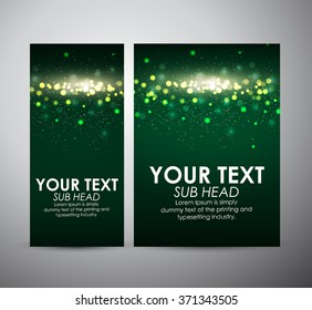 Abstract green bokeh. Graphic resources design template or roll up. 