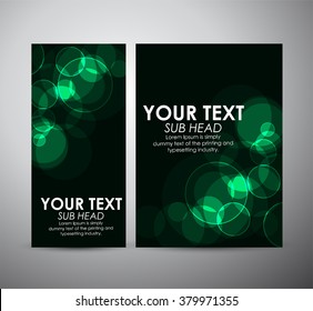 Abstract green bokeh. Graphics resources design template or roll up. 