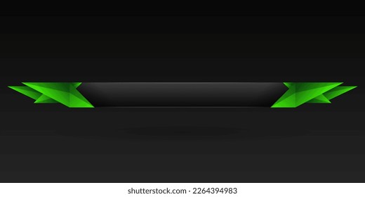 Abstract green border modern lower third gui game gui banner template