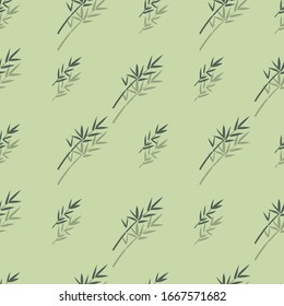 Abstrakter grüner Zweig und hinterlässt Vektorillustration Illustration Nahtloses Muster