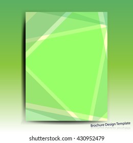Abstract green brochure design template, vector illustration