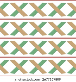Abstract Green and Brown Geometric Pattern