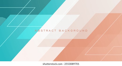 Fondo degradado verde y marrón Abstractas con sombra y líneas cuadradas superpuestas simples. Mira 3d con líneas adicionales. Adecuado para carteles, folletos y otros. Vector Eps10