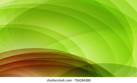Abstract Green and Brown gradient curve background