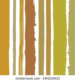 Abstract green and brown paint brush and strokes, stripes pattern background. colorful  nice brush strokes and hand drawn with vertical lines pattern background