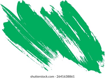 Abstract green brush stroke texture on white background artistic painted design element for creative graphic design projects and modern artwork