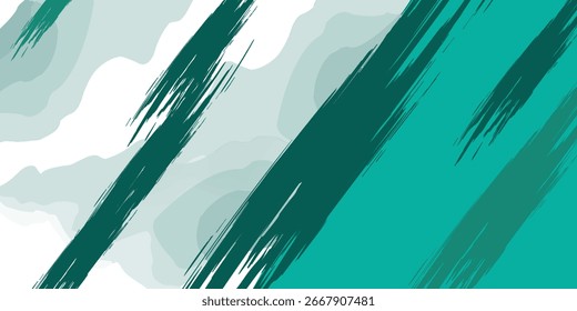 Pinceladas Verdes Abstractas Con Líneas Diagonales Audaces Y Textura En Capas Que Crean Un Patrón Moderno Perfecto Para Fondos Creativos, Diseño Artístico Y Decoración.