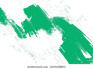 Abstract green brushstrokes on white background artistic design grunge texture artistic element modern creative art graphic design concept