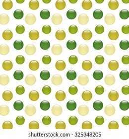 Abstract green bubble pattern, white background
