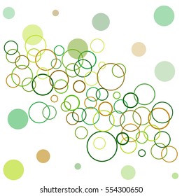 abstract green bubbles on a white background.