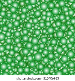 Abstract Green Bubbles. Vector Background