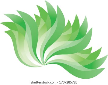 Abstract green bunch of grass
