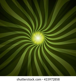 Abstract green burst vector background.