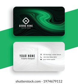 abstract green business card template