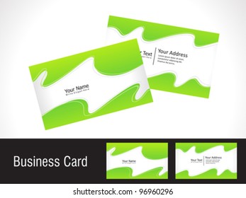 abstract green business card vector illustration