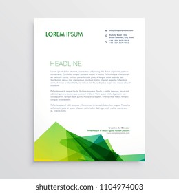 Abstract Green Business Letterhead Design