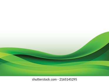 Abstract Green Business Wave Background Stock Vector (Royalty Free ...