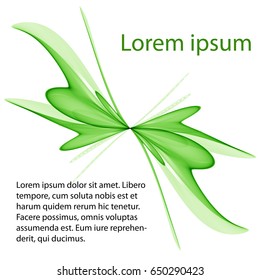 Abstract green butterfly