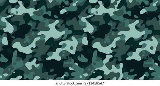 Abstract Green Camo Seamless Pattern – Modern Camouflage Design