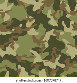 Abstract Green Camouflage Seamless Vector Pattern Stock Vector (Royalty ...