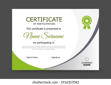 participation certificate design