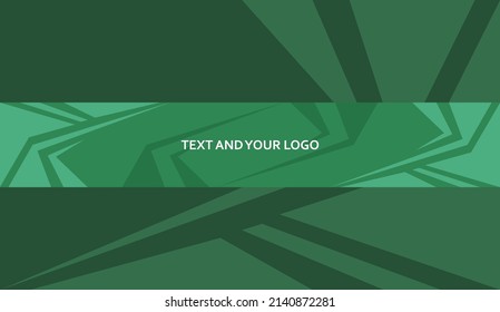 Abstract Green Channel Banner Template, Futuristic Banner Channel, Gamer Banner