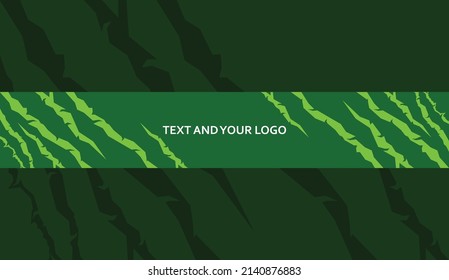 Abstract Green Channel Banner Template, Futuristic Banner Channel, Gamer Banner