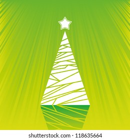 Abstract green Christmas tree