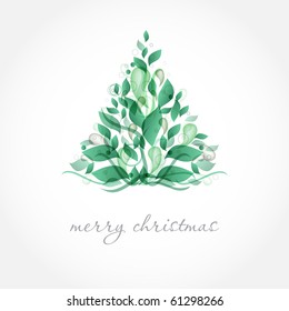 Abstract green christmas tree.