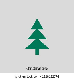 Abstract green christmas tree consisting of triangles .Vector graphics