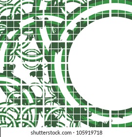 abstract green circle background