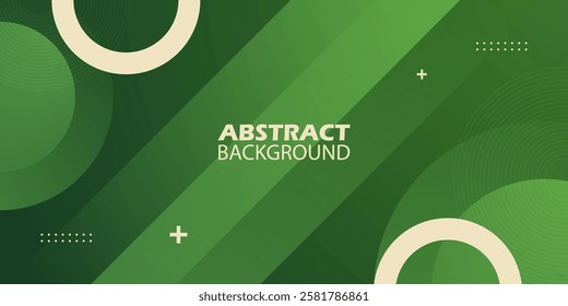 Abstract green circle background. Overlap shapes geometric pattern. Simple and modern background. Eps10 vector