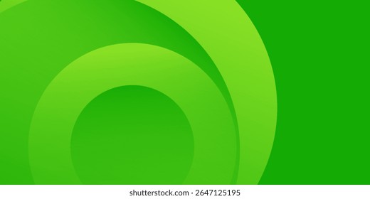 Fundo de círculo verde abstrato moderno. Composição de formas fluidas. conceito de design vetorial. Decorativo web layout simples moderno boa arte natural agradável