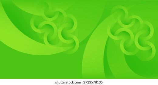 Abstractas fondo de círculo verde de moda. Composición de Formas fluidas. Flujo de luz brillante moderno