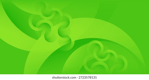 Fundo de círculo verde abstrato moderno. Composição de formas fluidas. fluxo luz brilhante moderno agradável