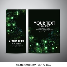 Abstract green Circle bokeh. Graphic resources design template or roll up. 