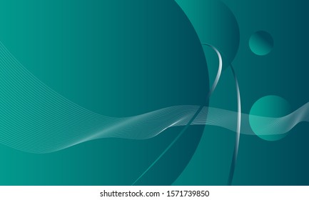 abstract green circle cover with text