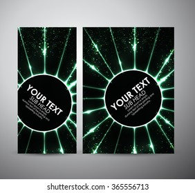 Abstract green circle light digital. Graphic resources design template. Vector illustration