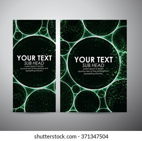 Abstract green circle light. Graphic resources design template. Vector illustration