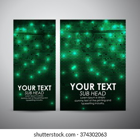 Abstract green Circle lighting. Graphics resources design template or roll up. 