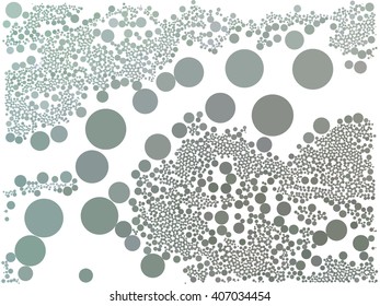 Abstract green circle on white background