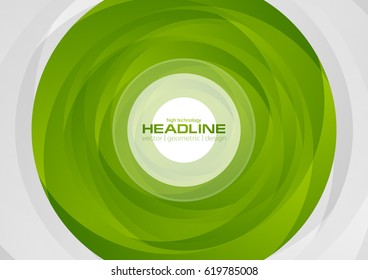 Abstract green circle tech corporate vector background