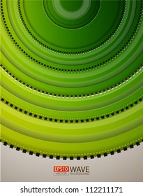 Abstract green circle vector background