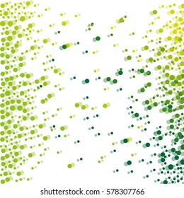 abstract green circles on a white background.