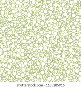 Abstract green circles seamless pattern background.  Decorative wallpaper, good for printing. 